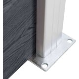 3 Ograjni stebrički 3 kosi iz aluminija 185 cm | Shoptok.si