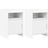 vidaXL Posteljne mize 2 pcs Bela 40 x 36 x 60 cm Inženirski les, (5000247352) | Shoptok.si