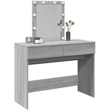  Toaletni stolić s LED svjetlima siva boja hrasta 100x40x130 cm | Eponuda.com