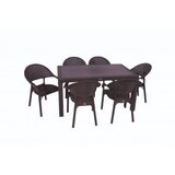  Bastenski set bambu 6 stolice i sto 150x90 braon Cene