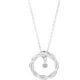 INF Ogrlica z obeskom Twisted Drop Silver, (21237730) Cene