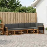  Set vanjskih sofa 6 kom. Prirodna i antracit Poliester | shoptok.hr