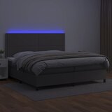  box spring s madracem LED sivi 200x200cm od umjetne kože | Eponuda.ba