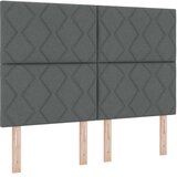  LED okvir za krevet s madracem Tamnosiva 140 x 200 cm Tkanina - Tamnosiva 140 x 200 cm Dizajn s rombovima | shoptok.hr