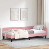  Kutni okvir kreveta Ružičasta 90 cm x 190 cm Baršun | shoptok.hr