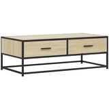 Maison Chic Klubska mizica - kavna mizica - Nizka mizica sonoma hrast 100x50x35 cm inženir. les in kovina, (21752576) Cene