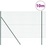 vidaXL Set stupova za ograde 2 kom Zelena PVC obloženi čelik 10 x 1.5 m | shoptok.hr