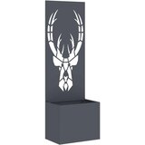 vidaXL Vrtni Sadič s Dekorativnom Pločom Antracit 50 x 140 cm | shoptok.hr