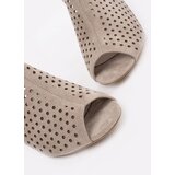 GOODIN Beige suede heeled sandals | shoptok.hr