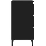  Noćni ormarić s metalnim nogama crni 40 x 35 x 69 cm | shoptok.hr