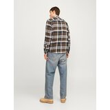 Jack & Jones muška karirana košulja 12235982, teget-braon