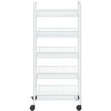 vidaXL 5-nadstropni kuhinjski voziček bel 46x26x105 cm železo | Shoptok.si