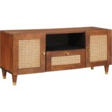 vidaXL Kabineti i police za skladištenje medija s ladicama s pohranom s vratima Smeđa | shoptok.hr