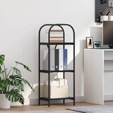 vidaXL Knjižna polica Črni hrast 40 x 30 x 109 cm Konstruiran les | Shoptok.si