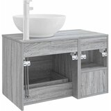  Set namještaja za kupaonicu 2 kom. Siva Sonoma 49,5 x 44,5 x 80 cm | Shoptok.si