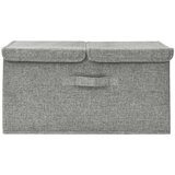 vidaXL Škatla za shranjevanje blago 50x30x25 cm siva, (20618557) | Shoptok.si