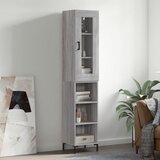 vidaXL Visoka omara siva sonoma 34,5x34x180 cm inženirski les Cene