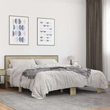  Okvir za krevet boja hrasta 150x200cm konstruirano drvo i metal | shoptok.hr