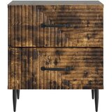  Nočna omarica Dimljen hrast 43 x 34,5 x 47,5 cm Inženirski les, (5000209401) | Shoptok.si
