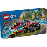 Lego city fire 4x4 fire truck with rescue boat ( LE60412 ) Cene
