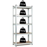  Stalak za pohranu 180x90x40 cm pocinčani čelik, 5 polica, kapacitet 875 kg ModernHome | shoptok.hr