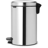 Brabantia Koš za odpadke s pedalom 12 L s plastičnim vložkom - svetlikajoče jeklo | Shoptok.si