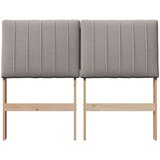 vidaXL tapecirano vzglavje taupe 120 cm masivno borovo les | Shoptok.si