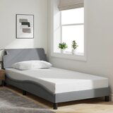 Maison Chic Posteljni okvir - Enojna postelja - Postelja za odrasle brez vzmetnice svetlo siv 100x200 cm blago-J7484, (21766594) | Shoptok.si