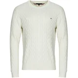 Tommy Hilfiger Puloverji CLASSIC COTTON CABLE CREW NECK Bela