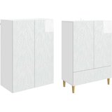  Set ormara 2 pcs Bijela visokog sjaja Konstruirano drvo | shoptok.hr