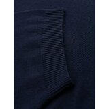 Ombre Men's classic knitted shirt with ribbed cuffs - navy blue | shoptok.hr