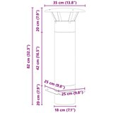  Produžetak dimnjaka Srebrno 35 x 35 x 82 cm Nehrđajući čelik | shoptok.hr