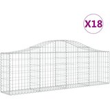  Lučne gabionske košare 18 kom 200x30x60/80 cm pocinčano željezo | shoptok.hr