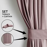 Restilo zasłona VELVET kolor brązowy szarfa upinająca styl klasyczny przelotki srebrne materiał velvet 140x270 | shoptok.hr