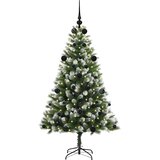  Umjetna jelka s pantenom i pahuljicama Zelena i bijela 150 cm | Eponuda.com