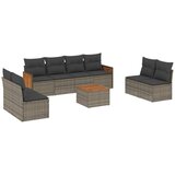  9-dijelni set vrtnih sofa od poliratana s jastucima sivi | shoptok.hr