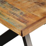  Blagovaonski stol od masivnog obnovljenog drva i čelika 180 cm | shoptok.hr