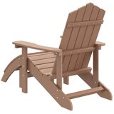  Vrtna stolica Adirondack s osloncem za noge HDPE smeđa | shoptok.hr