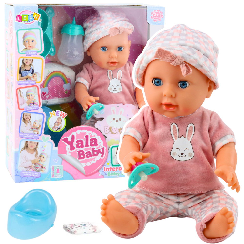 Lean Toys Dojenček v roza oblekici lula in joka 35 cm Cene