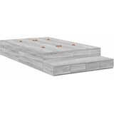  Krevet s ladicama Siva Sonoma 120 cm Konstruirano drvo | shoptok.hr