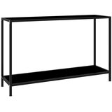 Konzolni stol crni 120 x 35 x 75 cm od kaljenog stakla | shoptok.hr