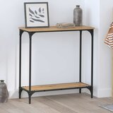 vidaXL Konzolna stolica s policom hrast artisan 75 x 30.5 x 75 cm Cijene