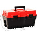 vidaXL Škatla za orodje plastična 462x256x242 mm rdeča | Shoptok.si