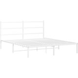  Metalni okvir za krevet s uzglavljem bijeli 160x200 cm | shoptok.hr