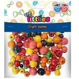 Luna 150-delni komplet pisanih lesenih biserov v različnih merah | Shoptok.si