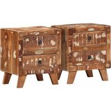 vidaXL Nočna omarica 2 kosa 40x32x46 cm masivni les obnovljen Cene