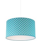  Duolla - Luster na sajli MAROKO 1xE27/40W/230V pr. 45 cm tirkizna/bela | Eponuda.com