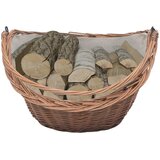  Košara za drva za ogrjev s ručkom 60x44x55 cm Prirodna vrba | Eponuda.ba