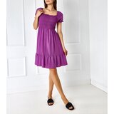 Gemre Lorinka Purple Ruched Mini Dress | Shoptok.si