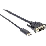 USB-C® / DVI adapterski kabel USB-C® vtič\, DVI-D 24+1-polni vtič 2.00 m črna 152457 USB-C®-Display kabel, (20415954)